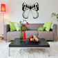 Black butterfly wall vinyl decal with detailed wings for home wall