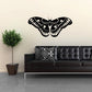Black butterfly wall decal with ornate lace pattern