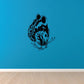 Butterfly vinyl wall decal with detailed wing pattern, single butterfly design.