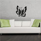 Butterfly wall decal vinyl sticker, black butterfly with wings spread