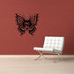 Butterfly vinyl wall decal with black detailed wing design