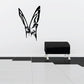 Black butterfly vinyl wall decal with detailed wings