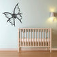Black butterfly wall decal vinyl with detailed wing design