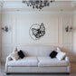 Butterfly wall decal vinyl sticker with black-and-white butterfly in a circle