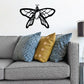 Black butterfly wall vinyl decal sticker with detailed wings