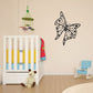 Butterfly wall decal vinyl, black and white outline butterfly with inner dots