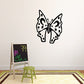 Butterfly vinyl wall decal, black butterfly with dotted wings and center body