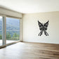 Black decorative butterfly vinyl wall decal