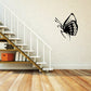 Black butterfly wall decal in vinyl