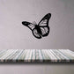 Butterfly vinyl wall decal, black butterfly with white line details