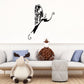Butterfly vinyl wall decal with black outline and detailed wings