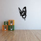 Black butterfly vinyl wall decal with wings spread