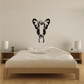 Animal face vinyl wall decal, black graphic