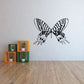 Butterfly wall decal vinyl sticker with black-and-white wings and face