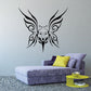 Black ornate butterfly wall decal with symmetrical tribal wing details