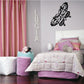 Butterfly wall decal sticker with black butterfly on light wall