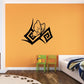 Butterfly wall decal, black and tan stylized butterfly with diamond accents