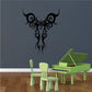 Black ornate butterfly wall decal with swirling wings, vinyl sticker