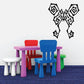 Butterfly wall decal, black vinyl silhouette with ornate wings