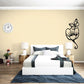 Butterfly wall decal: black butterfly perched on outline blossom