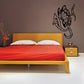 Black butterfly vinyl wall decal with decorative swirl wings