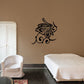 Butterfly wall decal vinyl sticker, black ornamental wing design