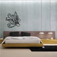 Black butterfly vinyl wall decal with detailed wings