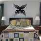 Black butterfly vinyl wall decal with symmetrical wings