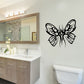 Butterfly wall decal vinyl with black-and-white butterfly wings on a white surface