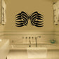 Black butterfly wall decal vinyl with symmetrical wing design