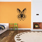 Black butterfly vinyl wall decal with detailed wings and center body