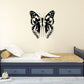 Butterfly wall decal with black and white wing pattern