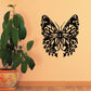 Butterfly vinyl decal with black and gold detailed wings