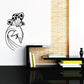 Butterfly wall decal vinyl, black outline with ornate wings and antennae