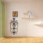 Butterfly wall decal, black vinyl silhouette with ornate linework