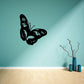 Black butterfly wall decal with detailed wings, vinyl sticker design