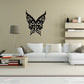 Vinyl butterfly wall decal, black ornate butterfly design on a wall