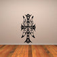 Butterfly wall decal vinyl sticker with black-and-white ornate butterfly design
