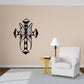 Butterfly wall decal vinyl sticker, black geometric butterfly with mirrored wings