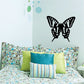 Black butterfly wall decal vinyl with outlined wings