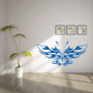 Blue butterfly wall decal vinyl sticker with symmetrical wing pattern