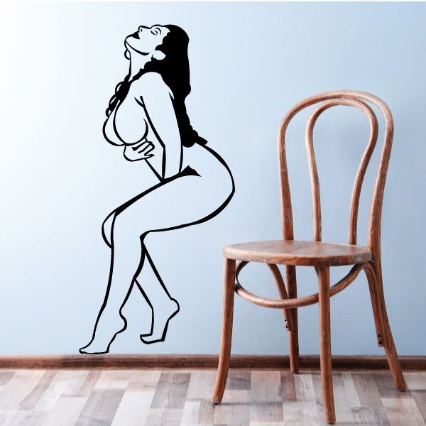 Image of Buxom Nude Woman Decal