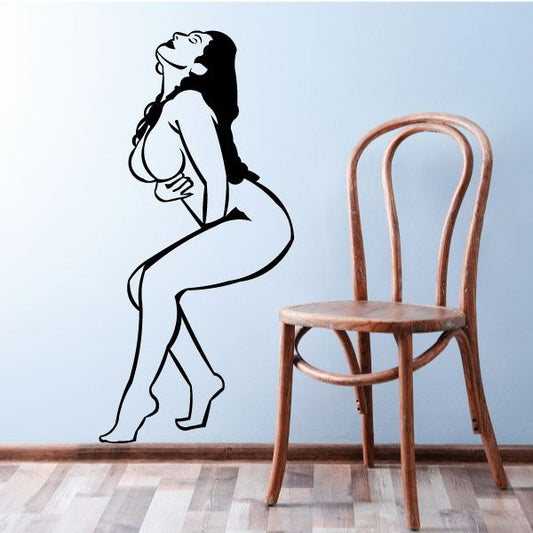 Image of Buxom Nude Woman Decal