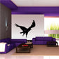 Black vulture bird wall decal silhouette with wings spread