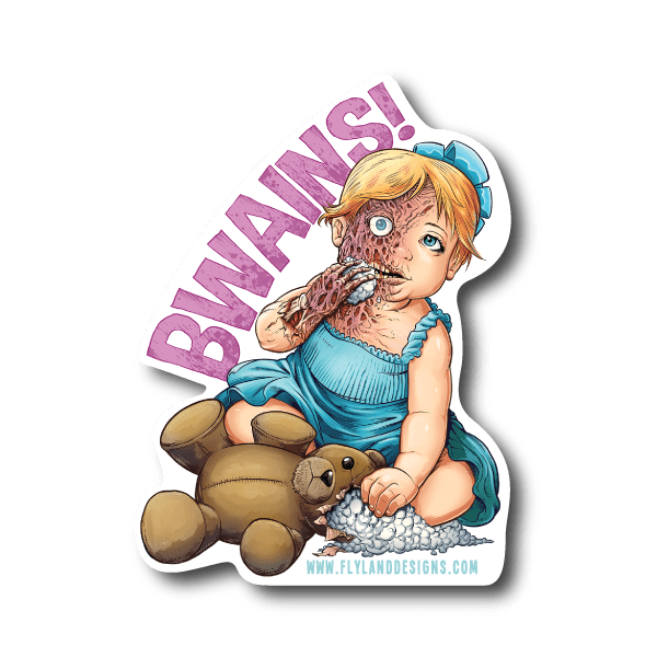 Image of Bwains Scary Girl Vinyl Sticker