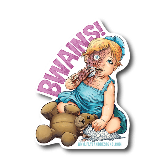 Image of Bwains Scary Girl Vinyl Sticker