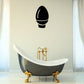 Bulbous Christmas light decal with bulb shape