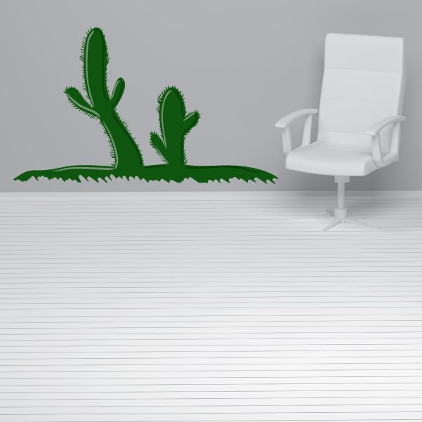Green cactus Cinco de Mayo wall decal on vinyl