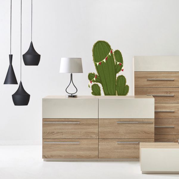 Image of Cactus Cinco De Mayo Wall Decal - Vinyl Decal - Car Decal - Idcolor011