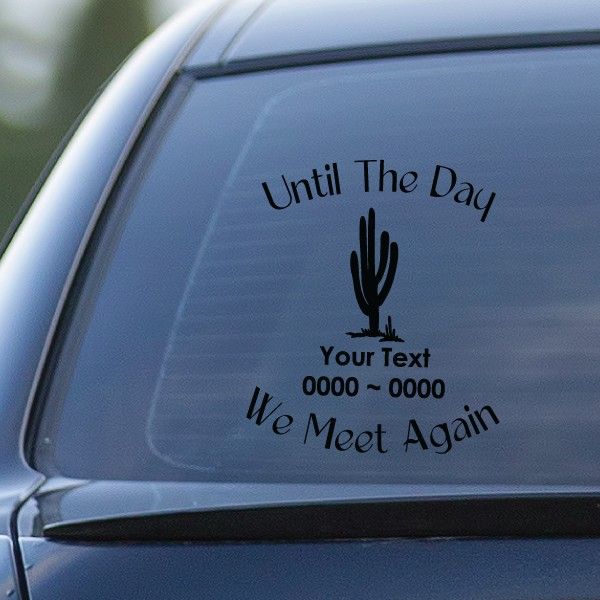 Image of Cactus Custom In Loving Memory Decal